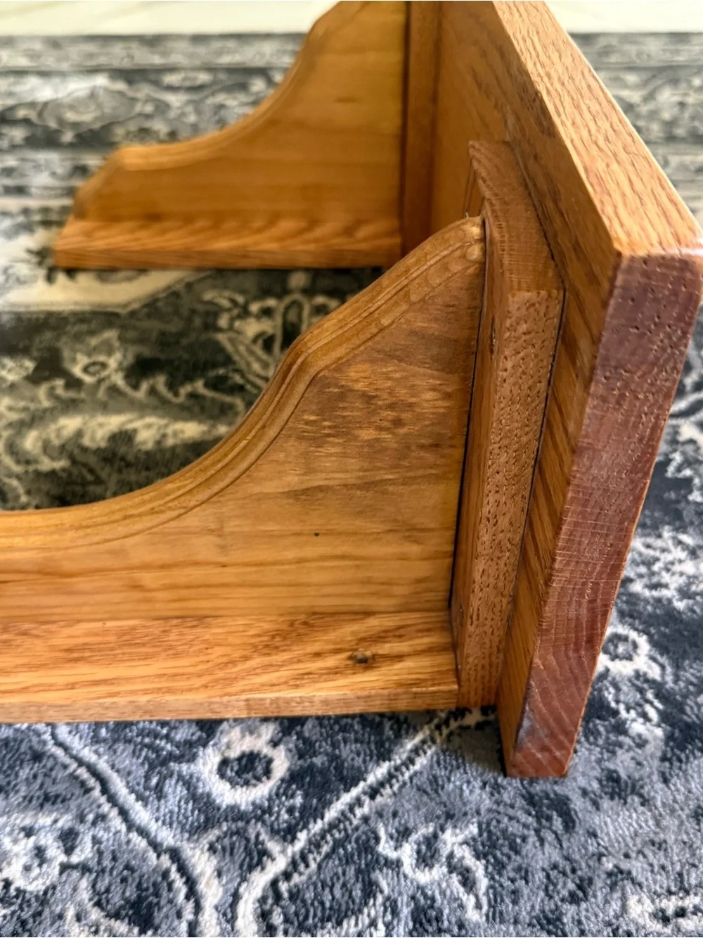 Rustic Oak Wall Shelf - Natural Wood Handmade 18”
